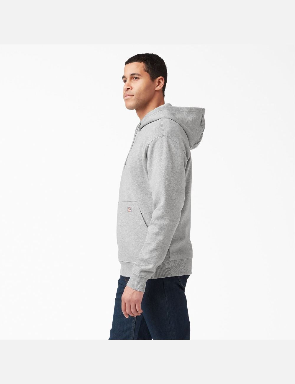 Heather Gray Dickies Midweight Fleece Hoodies | 065MBHTVS