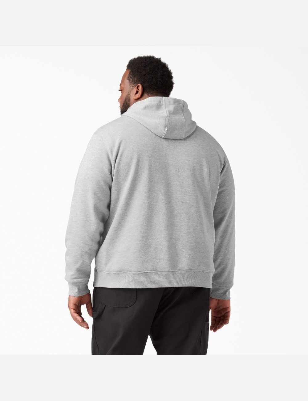 Heather Gray Dickies Script Logo Fleece Hoodies | 923NRIDBL