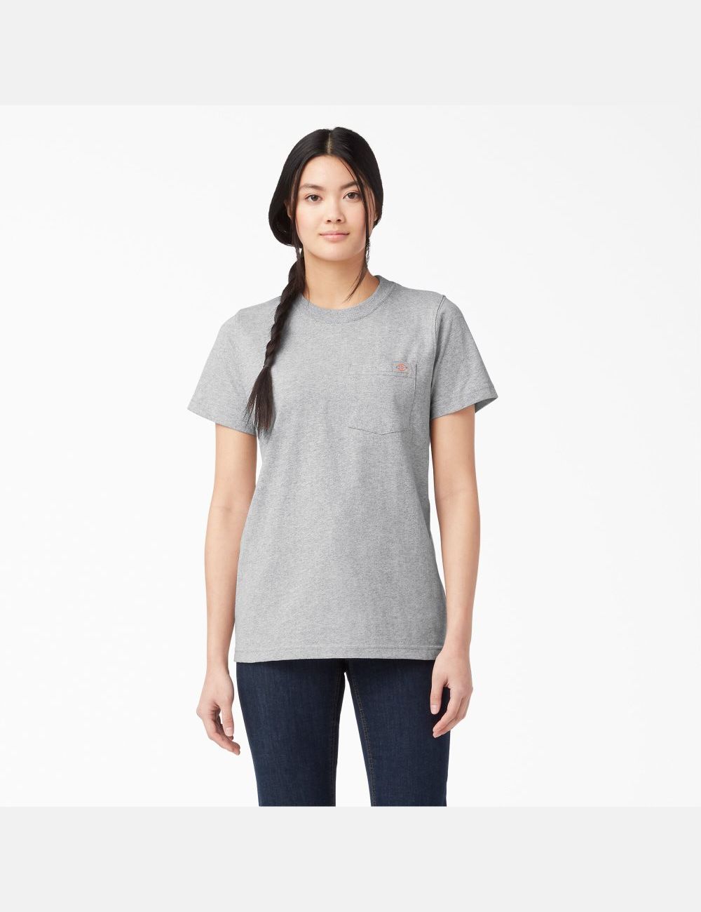 Heather Gray Dickies Short Sleeve Heavyweight T-Shirts | 259YBLWOI