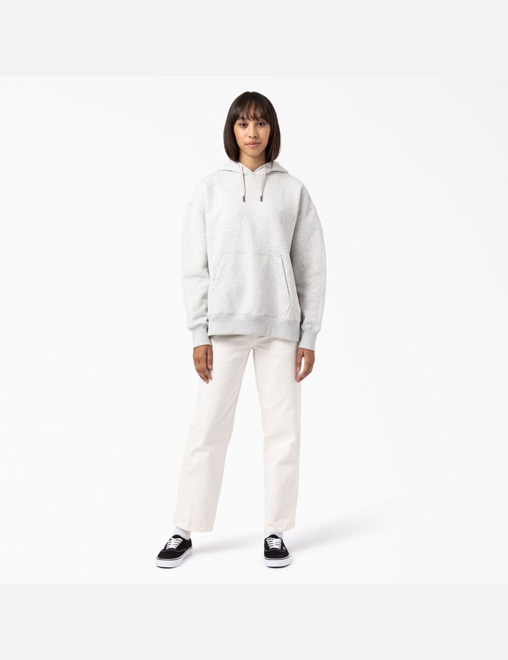 Heather Gray Dickies Summerdale Relaxed Fit Hoodies | 738OCUXGW