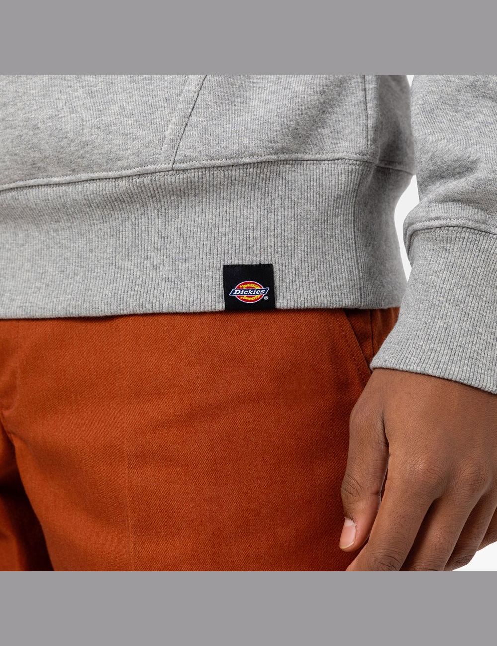 Heather Gray Dickies Union Springs Logo Hoodies | 613TRLJNS