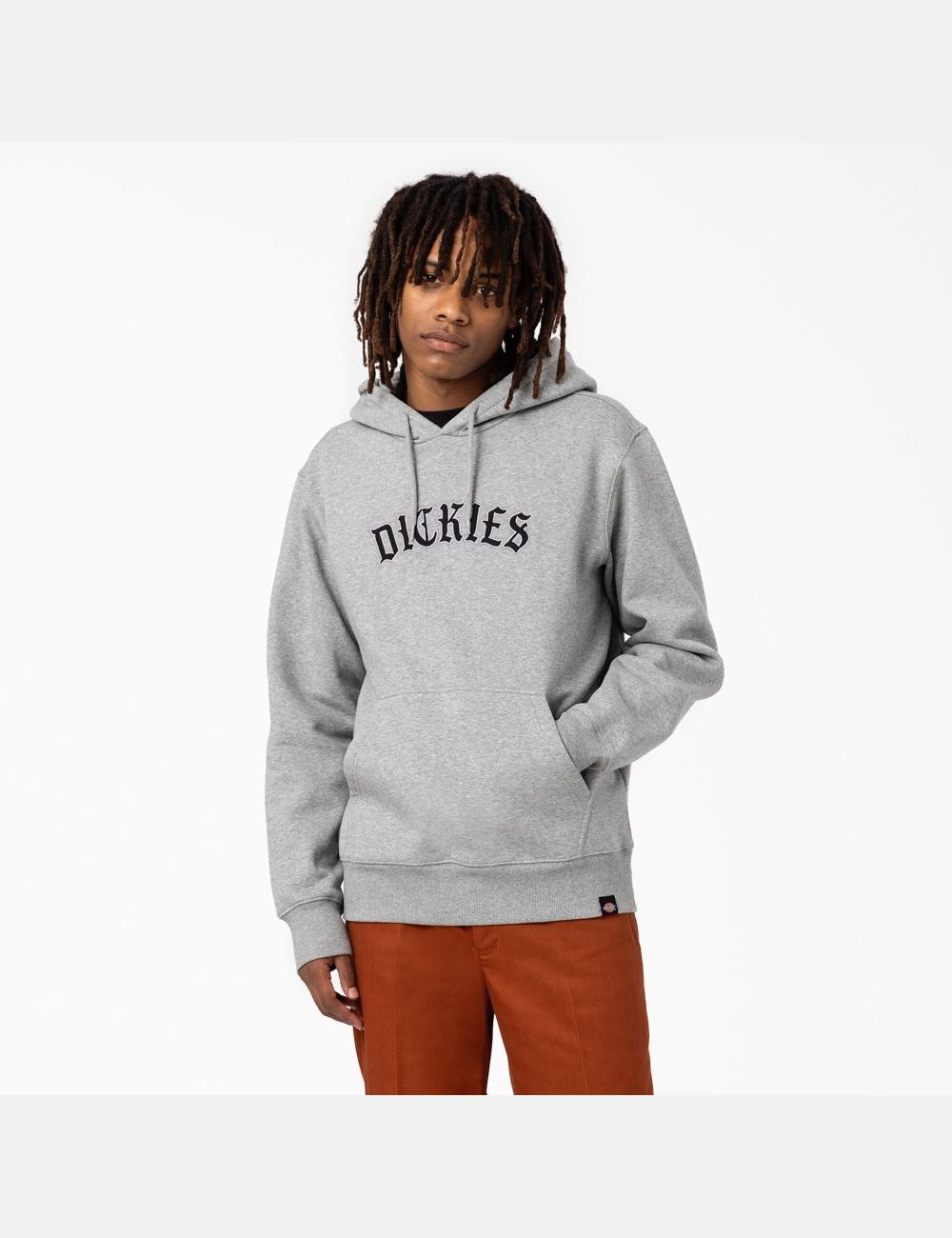 Heather Gray Dickies Union Springs Logo Hoodies | 613TRLJNS