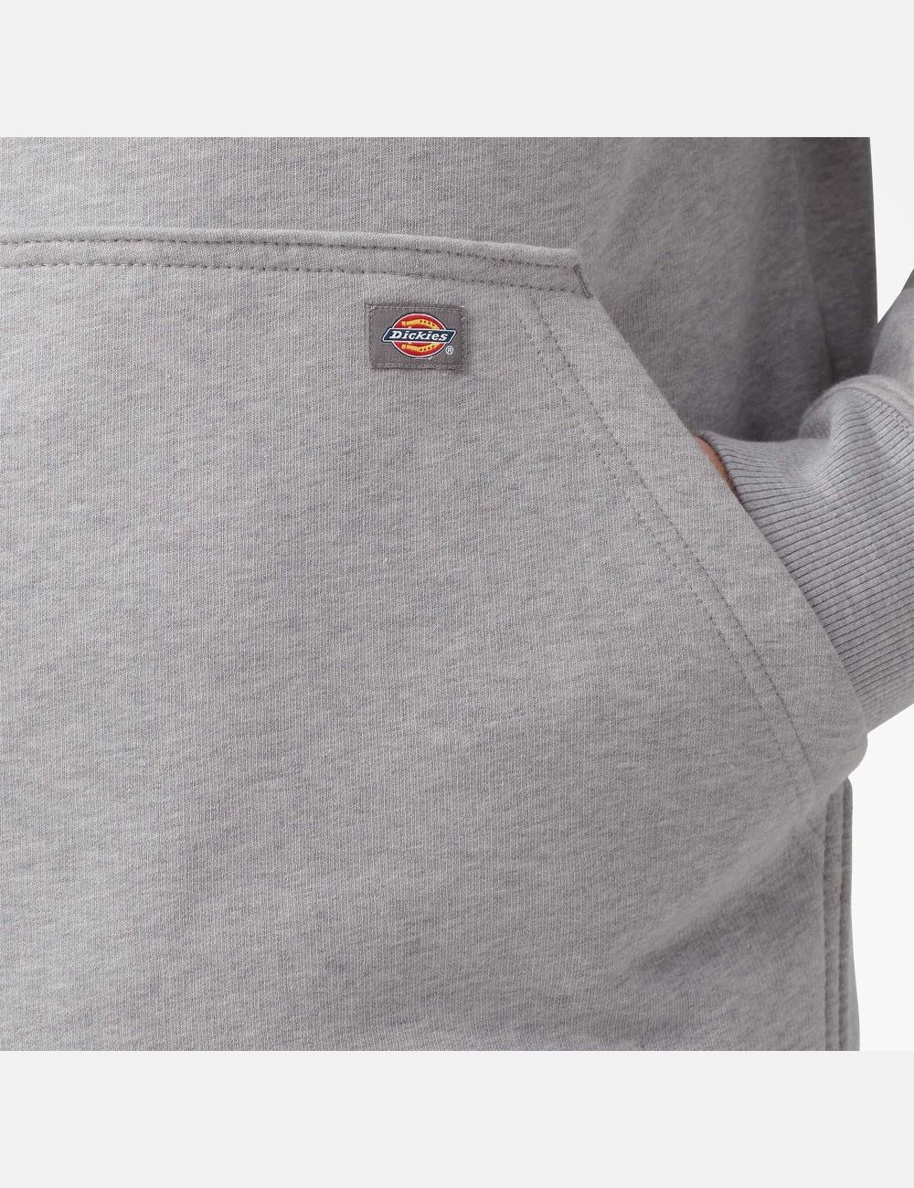 Heather Gray Dickies Water Repellent Logo Sleeve Hoodies | 280NRPMZV