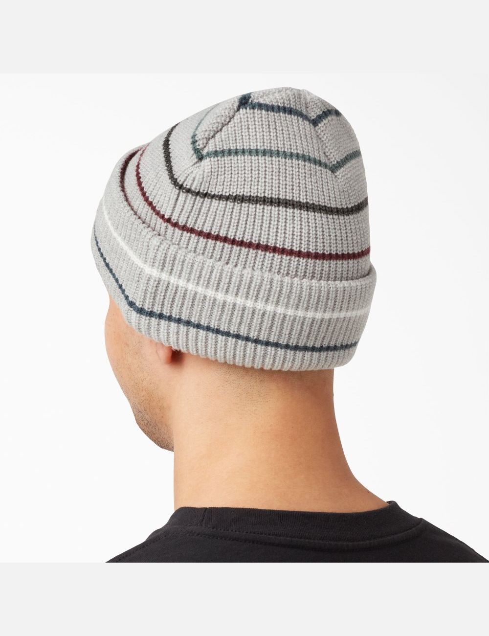 Heather Gray Stripe Dickies Skateboarding Cuffed Hats | 290KPAJSC