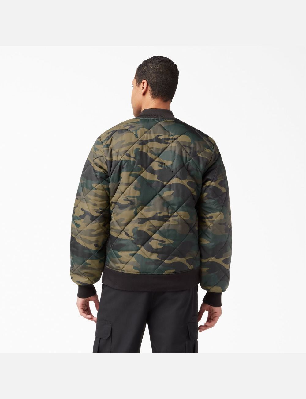 Hunter Green Camo Dickies Camo Diamond Quilted Coats & Jackets | 876SKFPAU