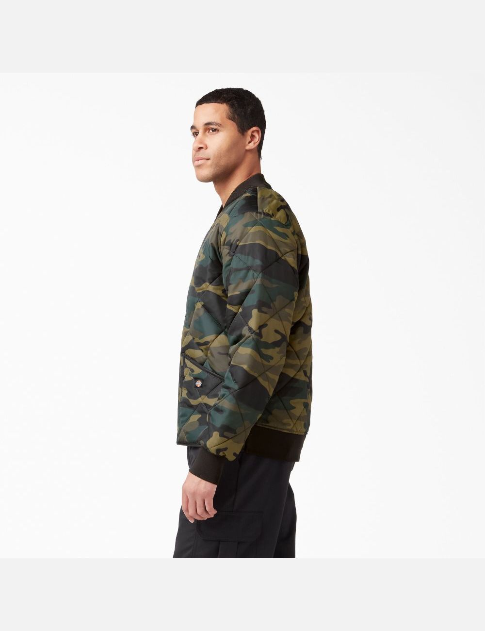 Hunter Green Camo Dickies Camo Diamond Quilted Coats & Jackets | 876SKFPAU