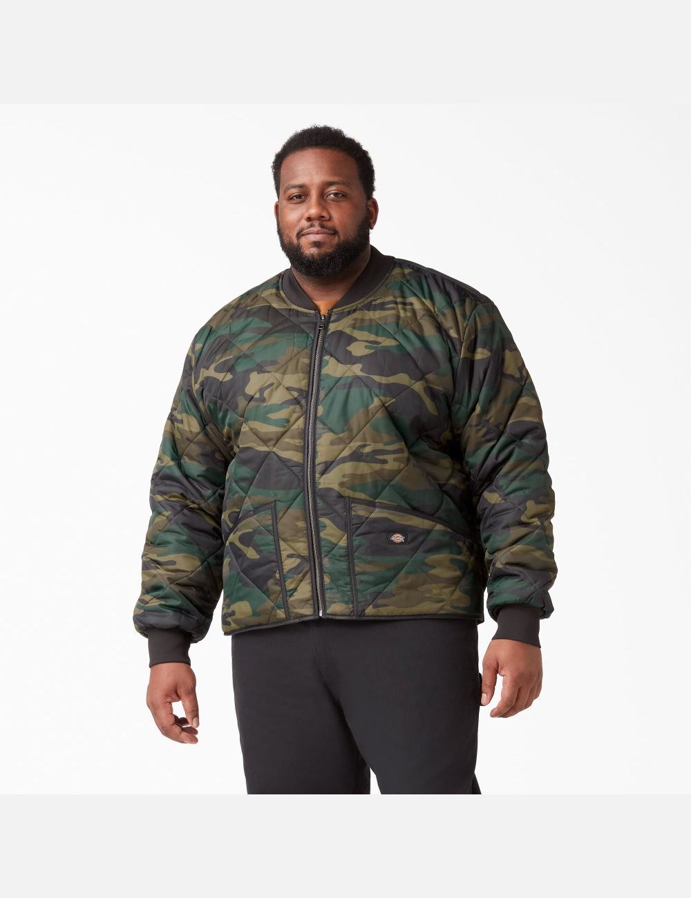 Hunter Green Camo Dickies Camo Diamond Quilted Coats & Jackets | 876SKFPAU