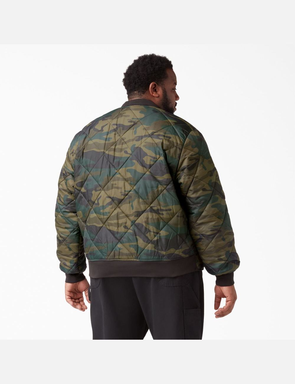 Hunter Green Camo Dickies Camo Diamond Quilted Coats & Jackets | 876SKFPAU