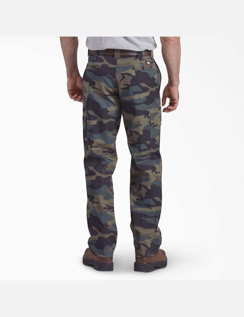 Hunter Green Camo Dickies FLEX Regular Fit Straight Leg Pants | 148CFQHTI