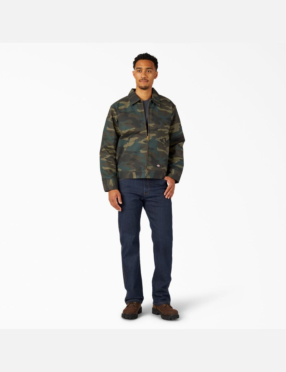 Hunter Green Camo Dickies Insulated Eisenhower Coats & Jackets | 239NFLHXD