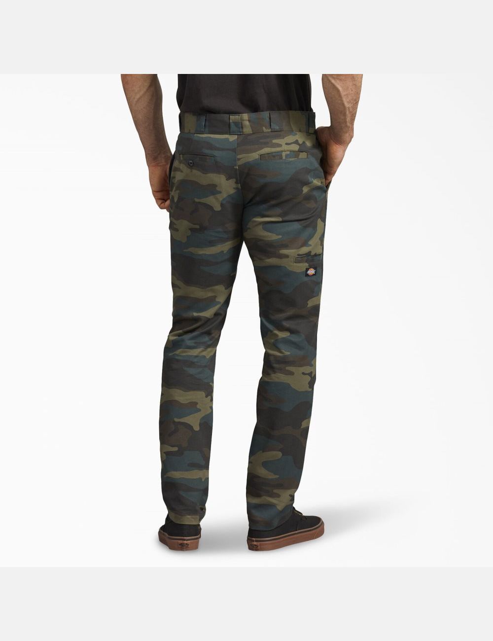 Hunter Green Camo Dickies Skinny Fit Straight Leg Work Pants | 278CBFVQS