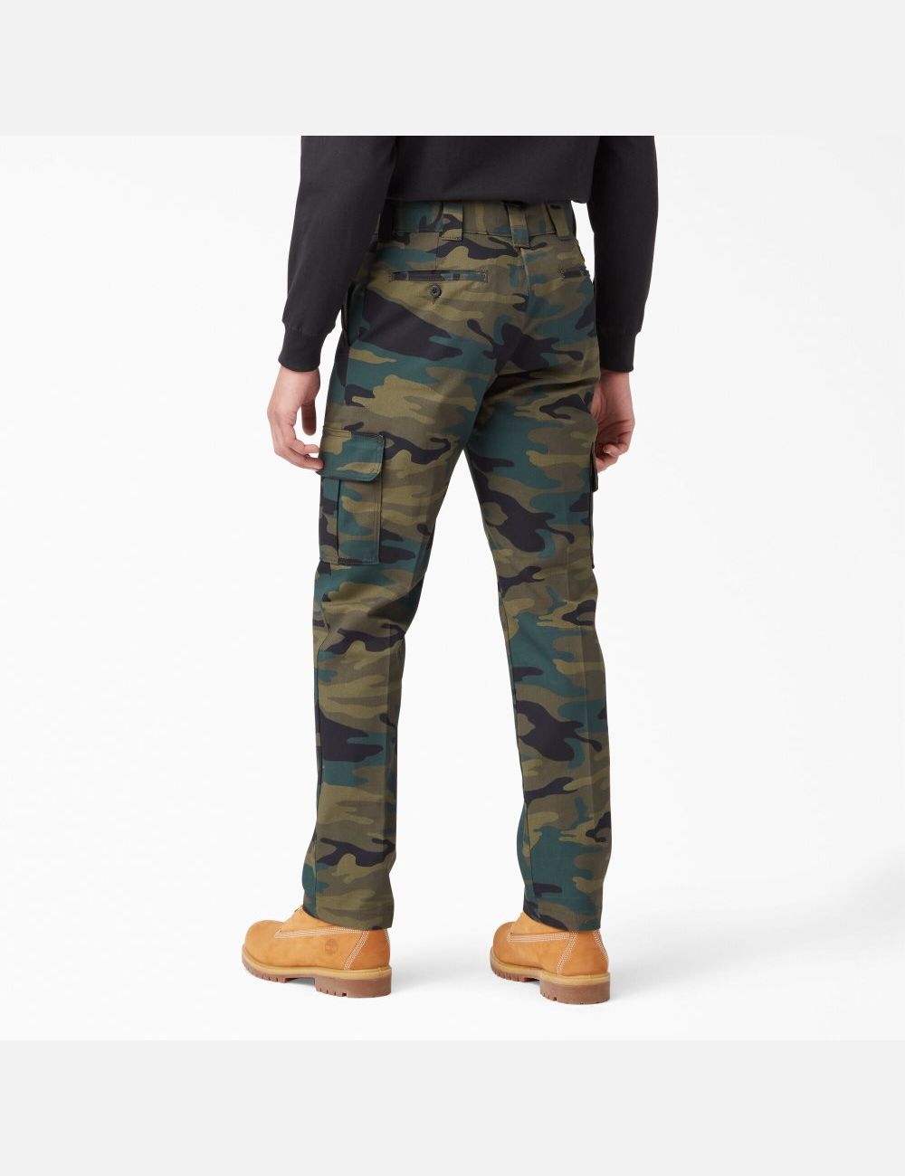 Hunter Green Camo Dickies Slim Fit Straight Leg Cargo Pants | 361MFVBIE