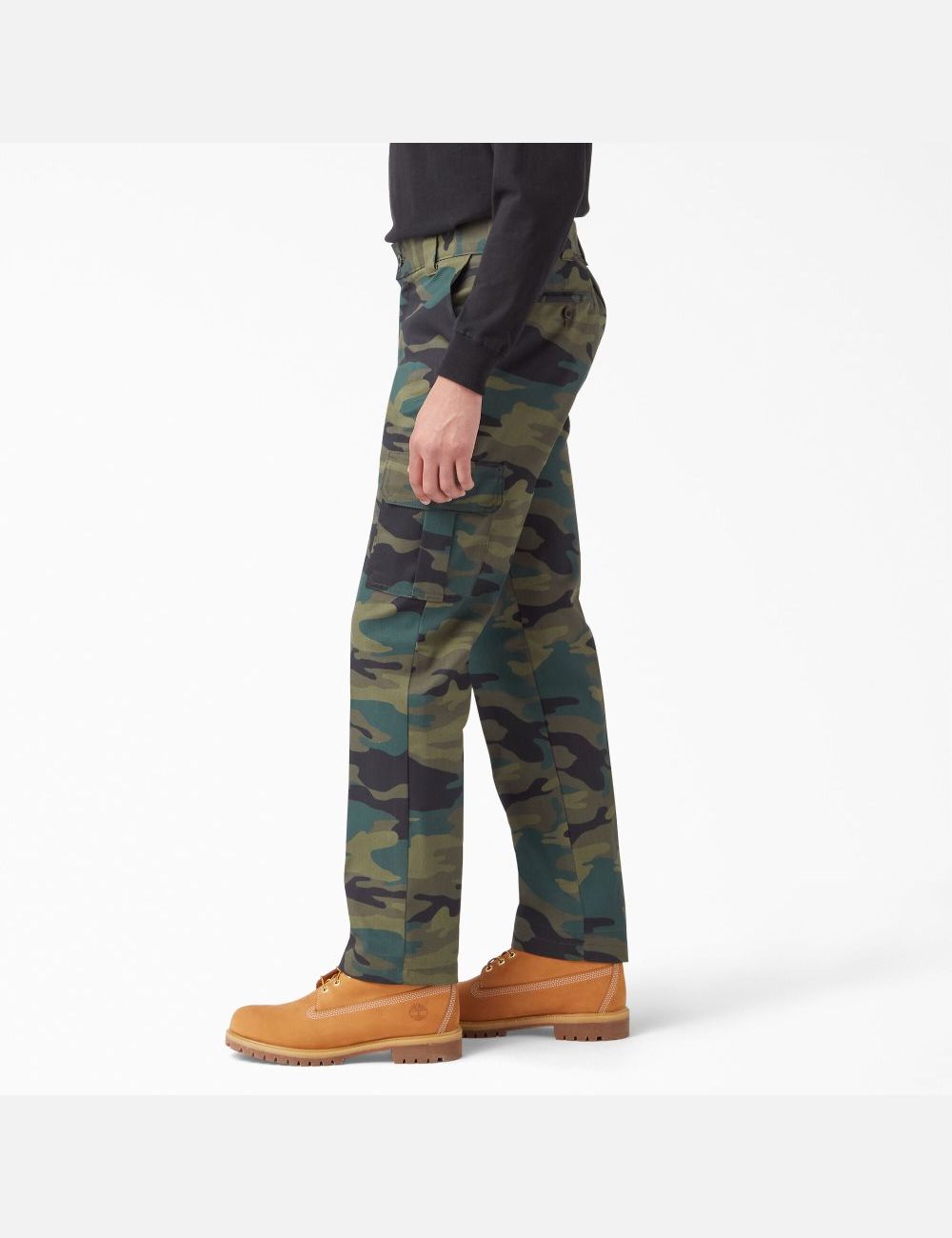 Hunter Green Camo Dickies Slim Fit Straight Leg Cargo Pants | 361MFVBIE