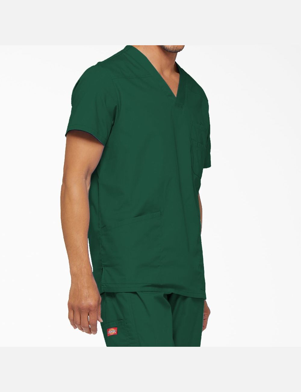 Hunter Green Dickies EDS Signature V-Neck Top Scrubs | 896GXRLQA