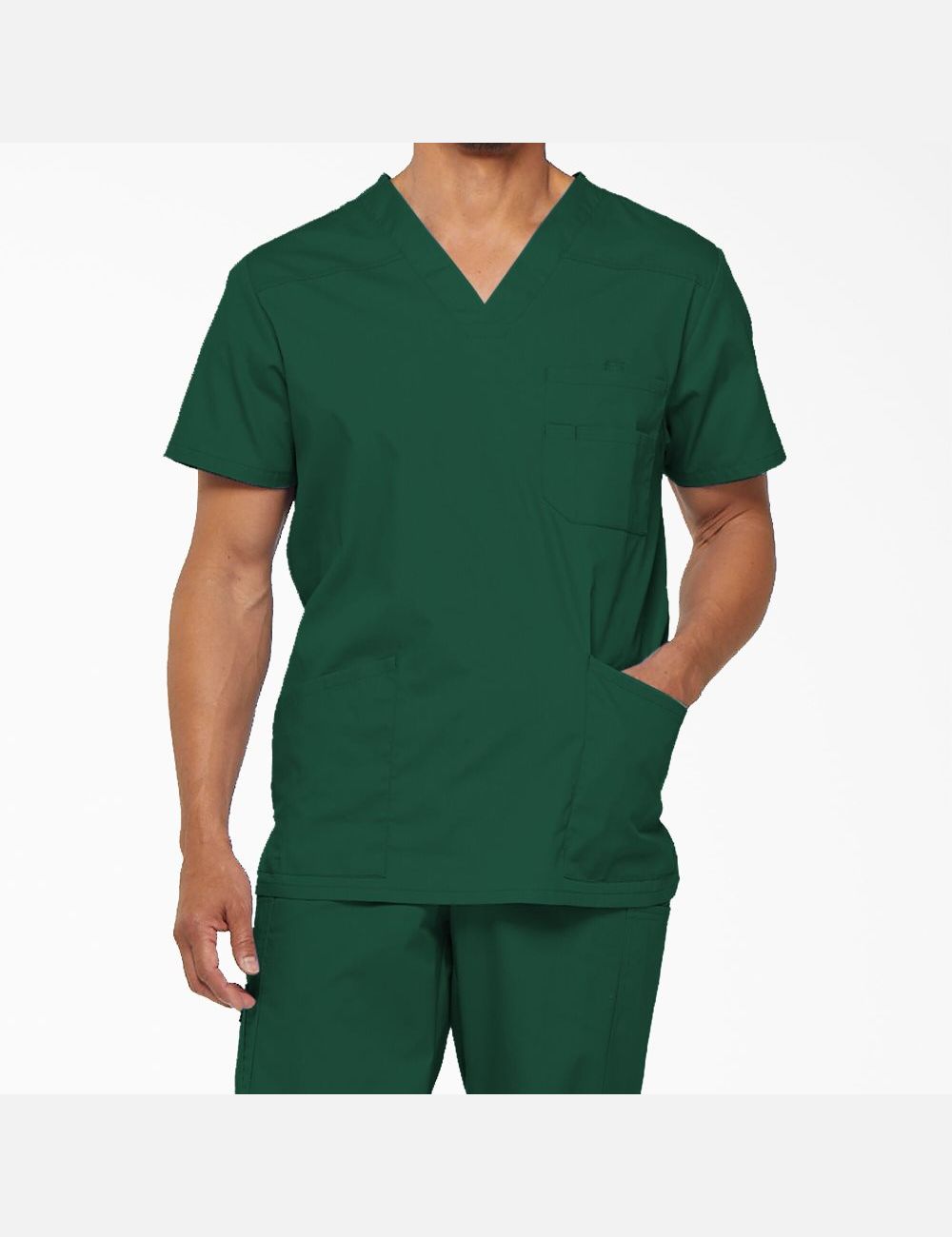 Hunter Green Dickies EDS Signature V-Neck Top Scrubs | 896GXRLQA