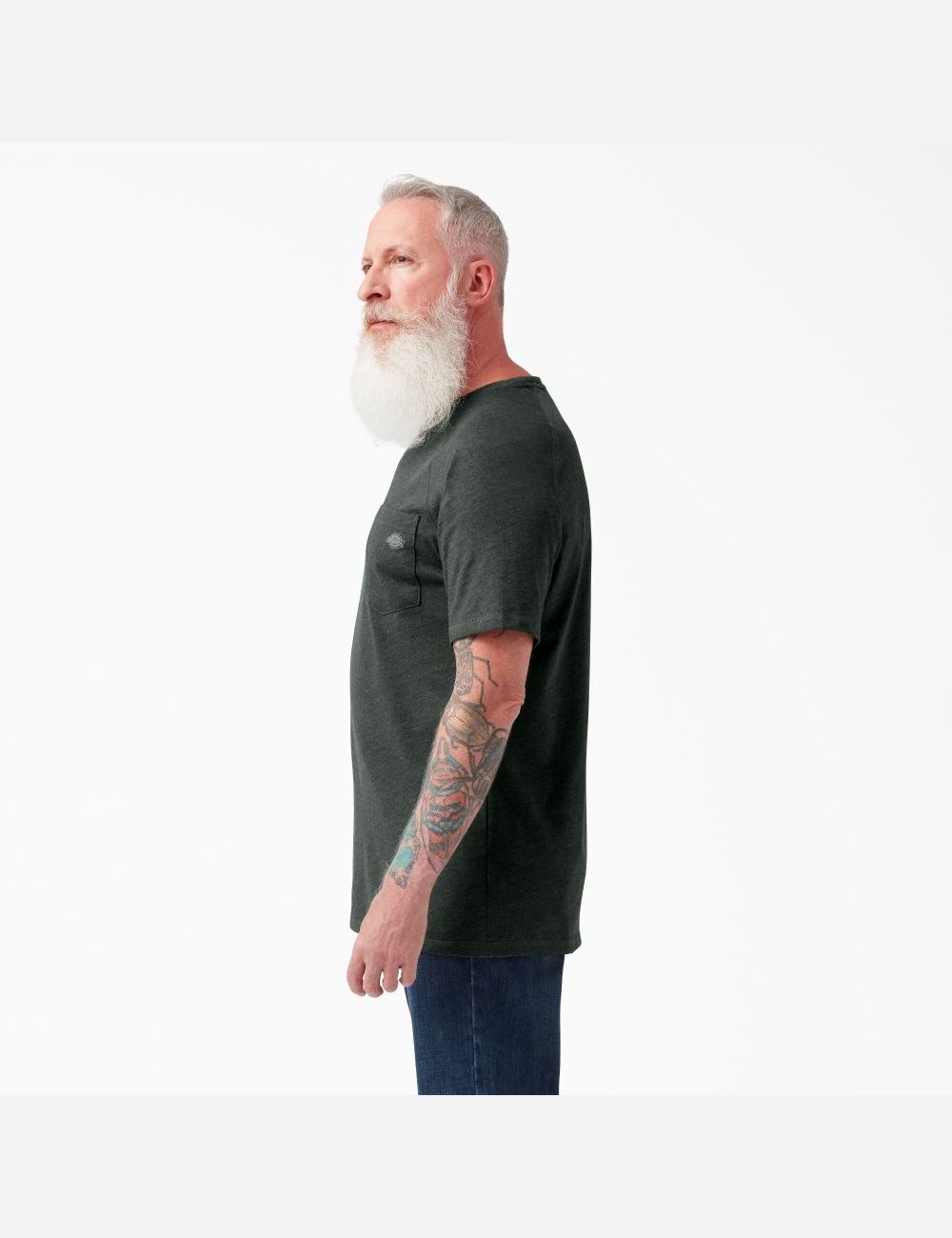 Hunter Green Heather Dickies Cooling Short Sleeve Shirts | 746GXTWSQ