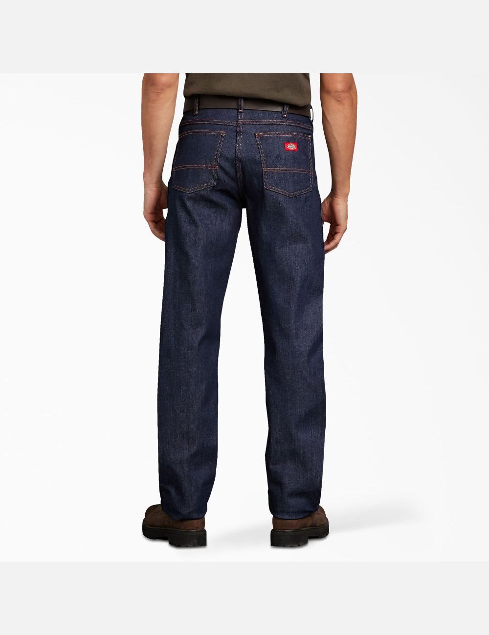 Indigo Blue Dickies Regular Straight Fit Denim Jeans | 128XLYKSA