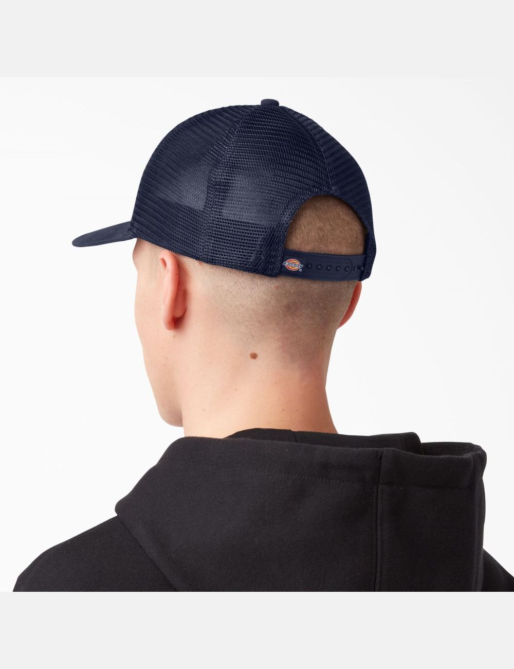 Ink Navy Dickies Patch Logo Trucker Hats | 793IQFAUO