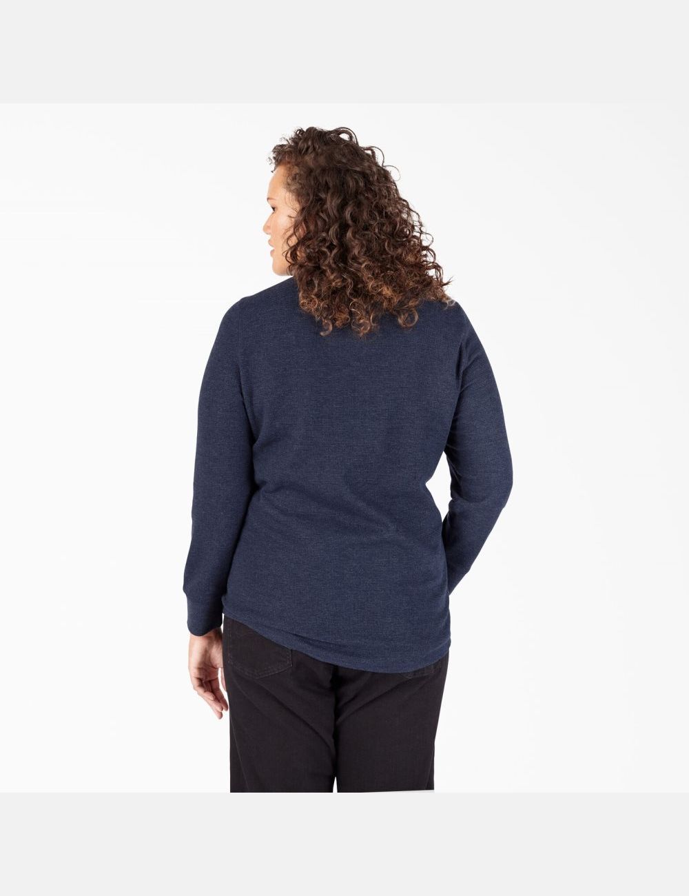 Ink Navy Dickies Plus Thermal Long Sleeve T-Shirts | 142RDAMUO