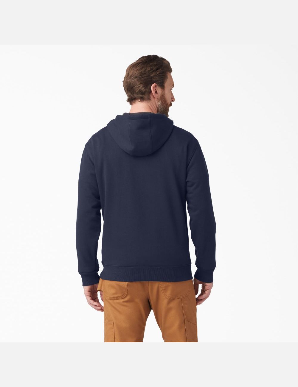 Ink Navy Dickies Water Repellent Logo Sleeve Hoodies | 350QYXLKB