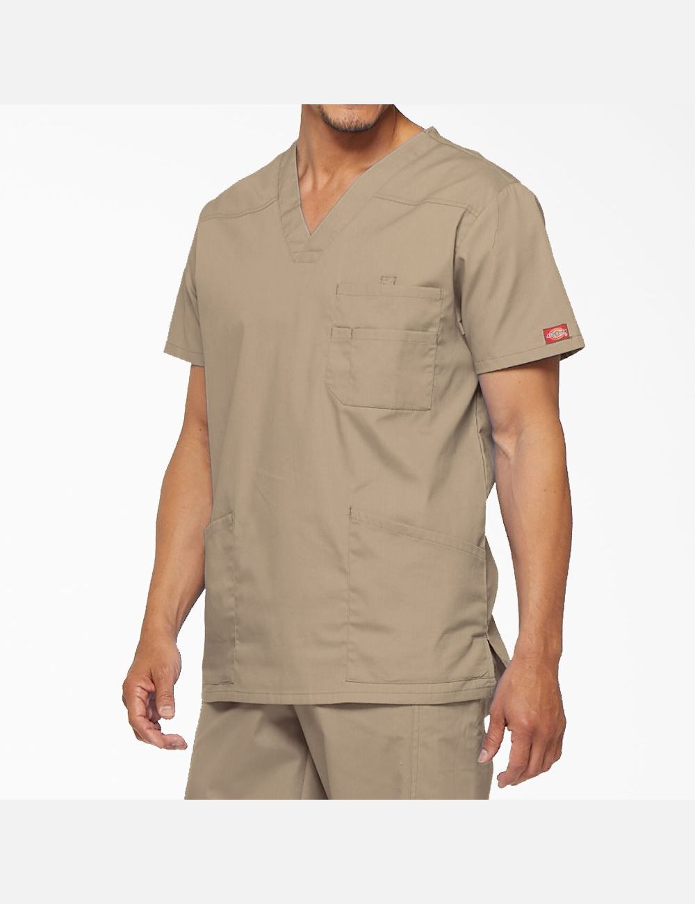 Khaki Dickies EDS Signature V-Neck Top Scrubs | 547PJFUYO