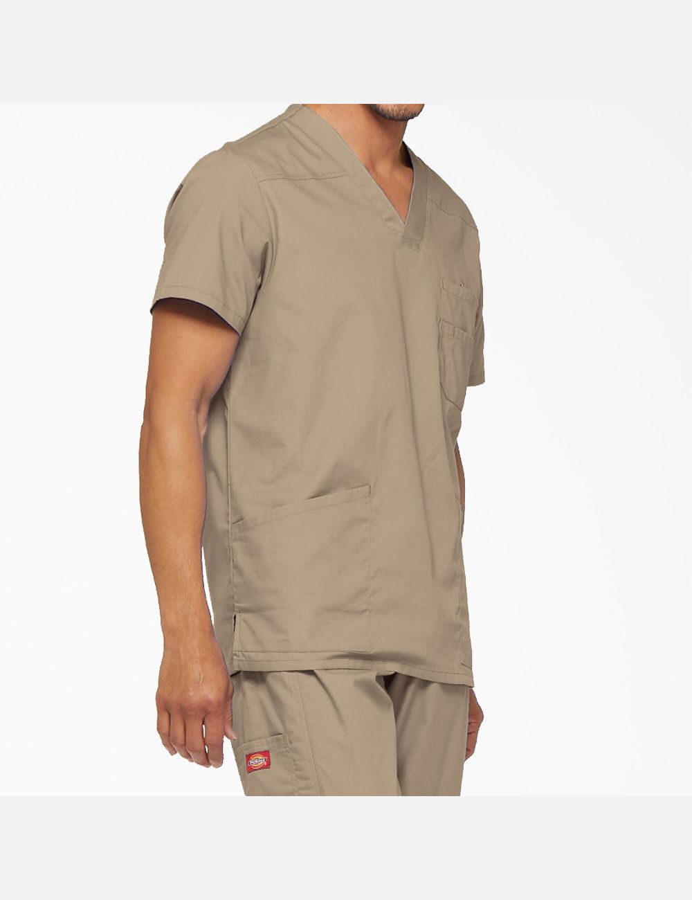 Khaki Dickies EDS Signature V-Neck Top Scrubs | 547PJFUYO