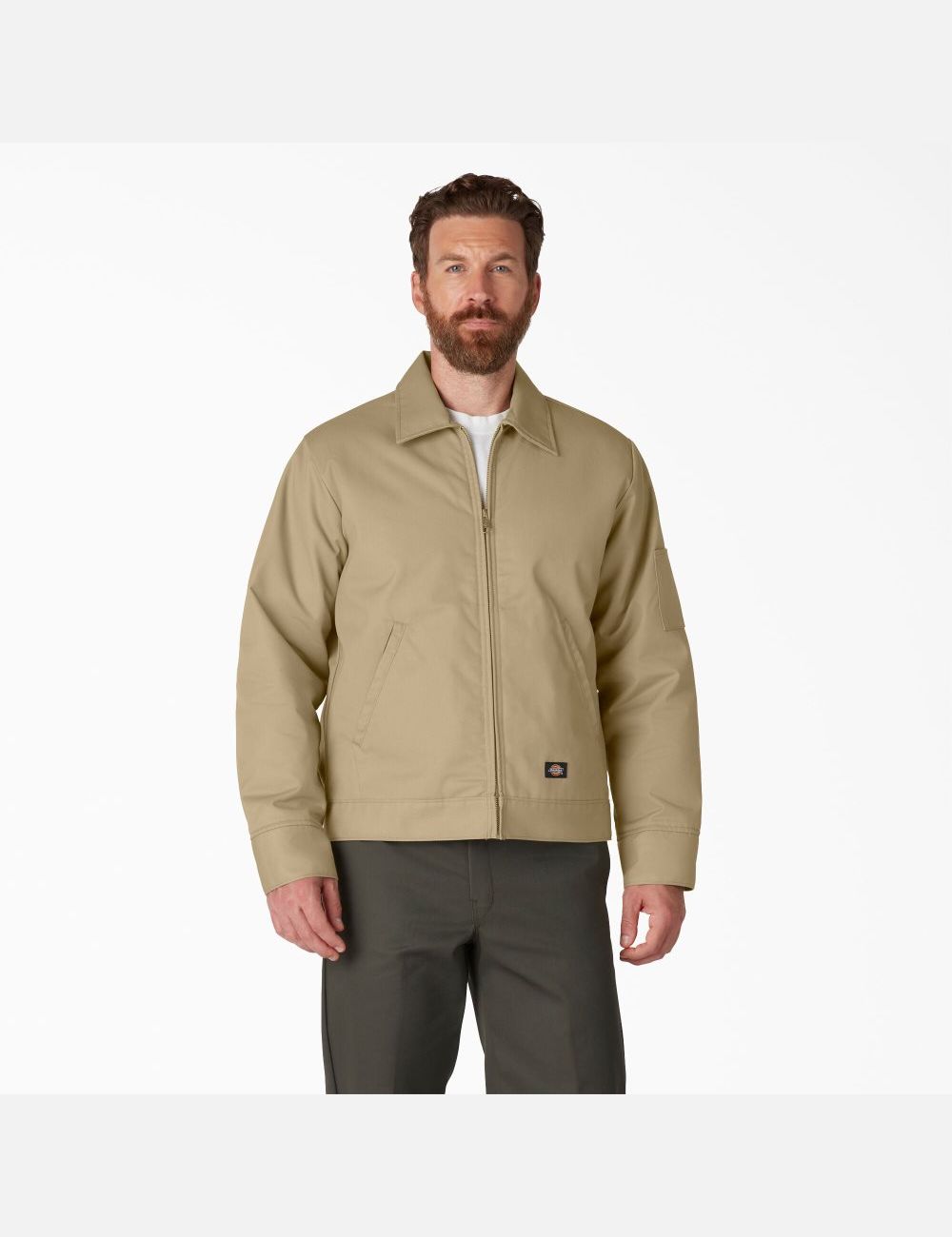 Khaki Dickies Insulated Eisenhower Coats & Jackets | 614UKGRWQ