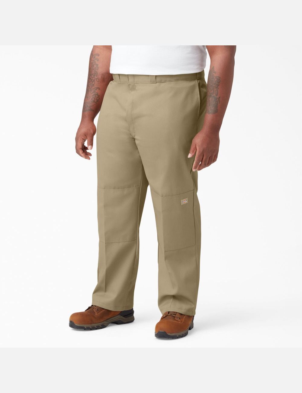 Khaki Dickies Loose Double Knee Pants | 798CIHOUS