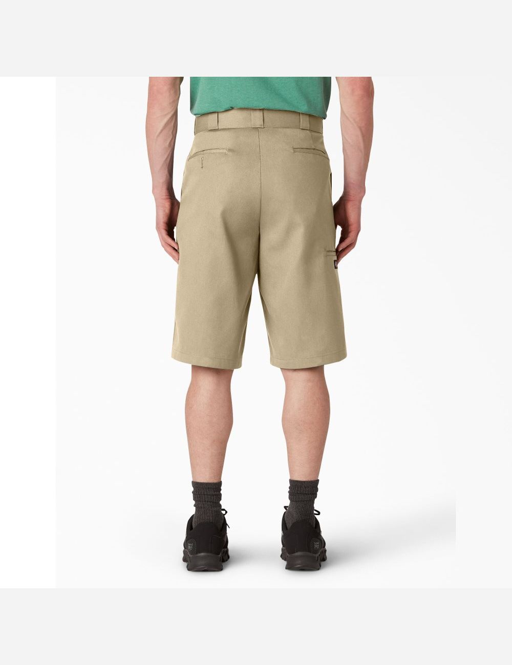 Khaki Dickies Loose Fit Flat Front Shorts | 027NMZDUP