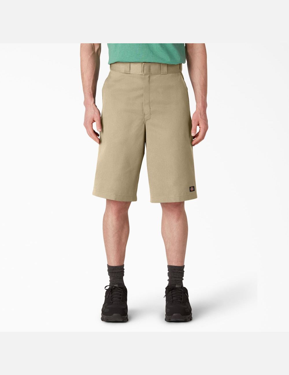 Khaki Dickies Loose Fit Flat Front Shorts | 027NMZDUP