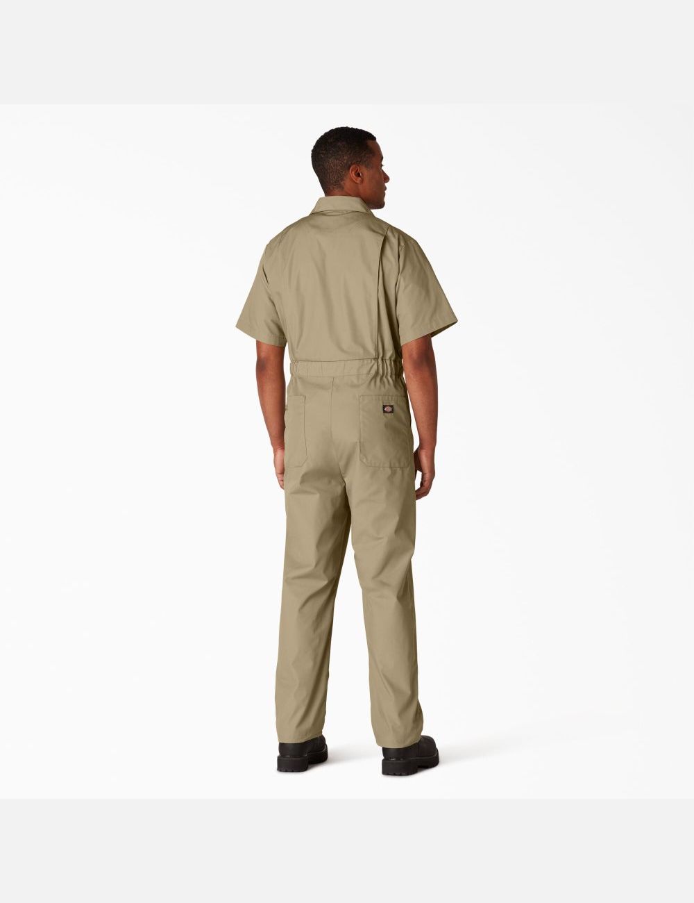 Khaki Dickies Short Sleeve Coveralls | 680RVOFXQ