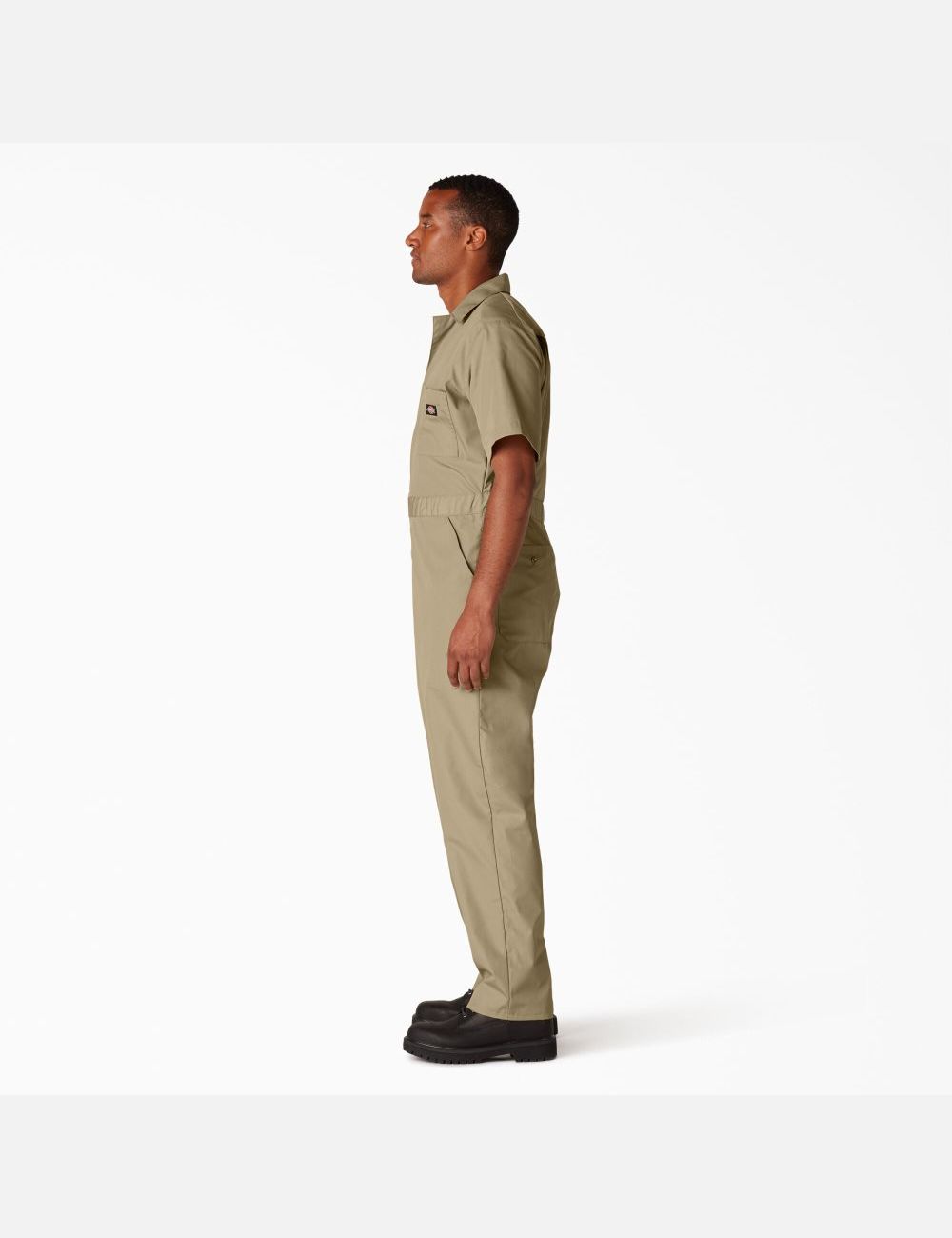 Khaki Dickies Short Sleeve Coveralls | 680RVOFXQ