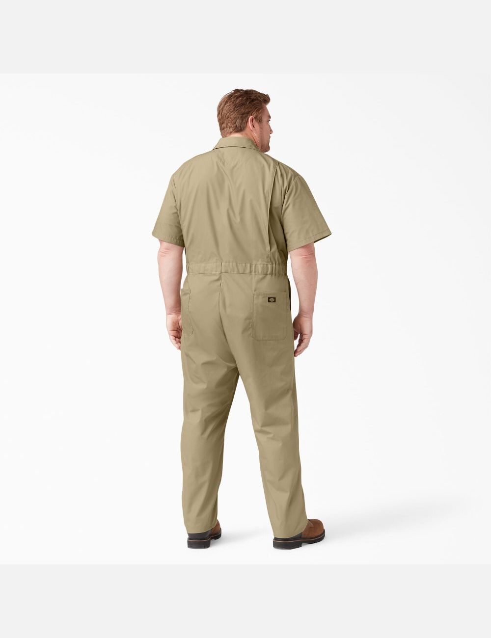 Khaki Dickies Short Sleeve Coveralls | 680RVOFXQ