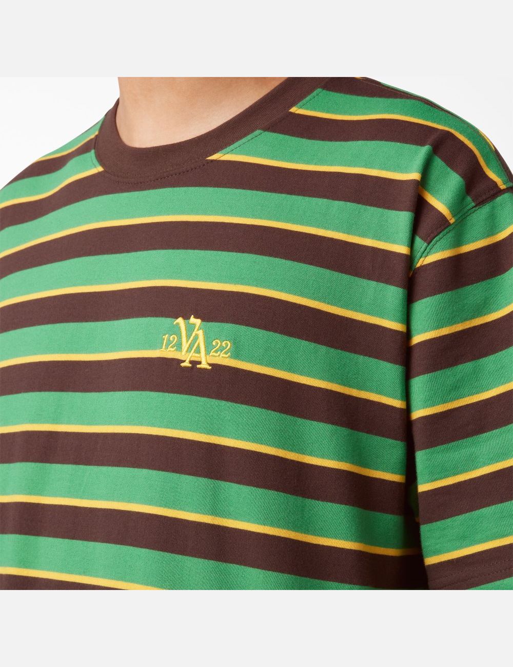 Leaf Green Stripe Dickies Vincent Alvarez Striped T-Shirts | 672IOUEVD