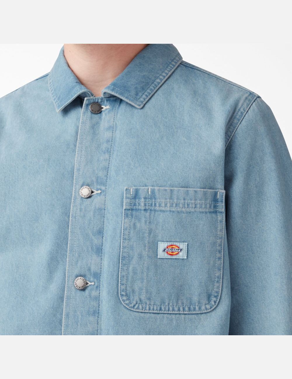 Light Denim Dickies Denim Chore Coats & Jackets | 579RWQDLK