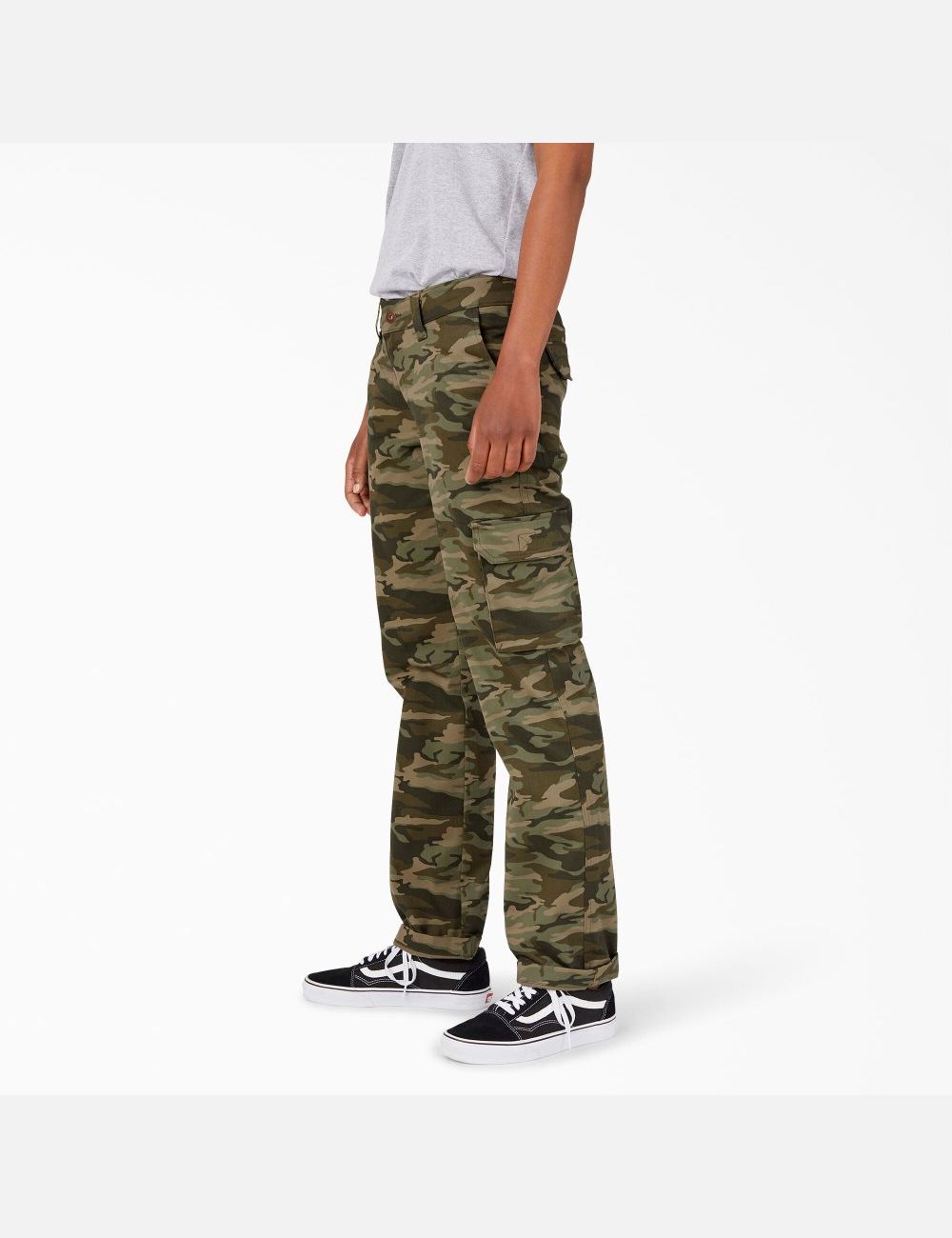 Light Sage Camo Dickies Relaxed Fit Cargo Pants | 732MKLTRH