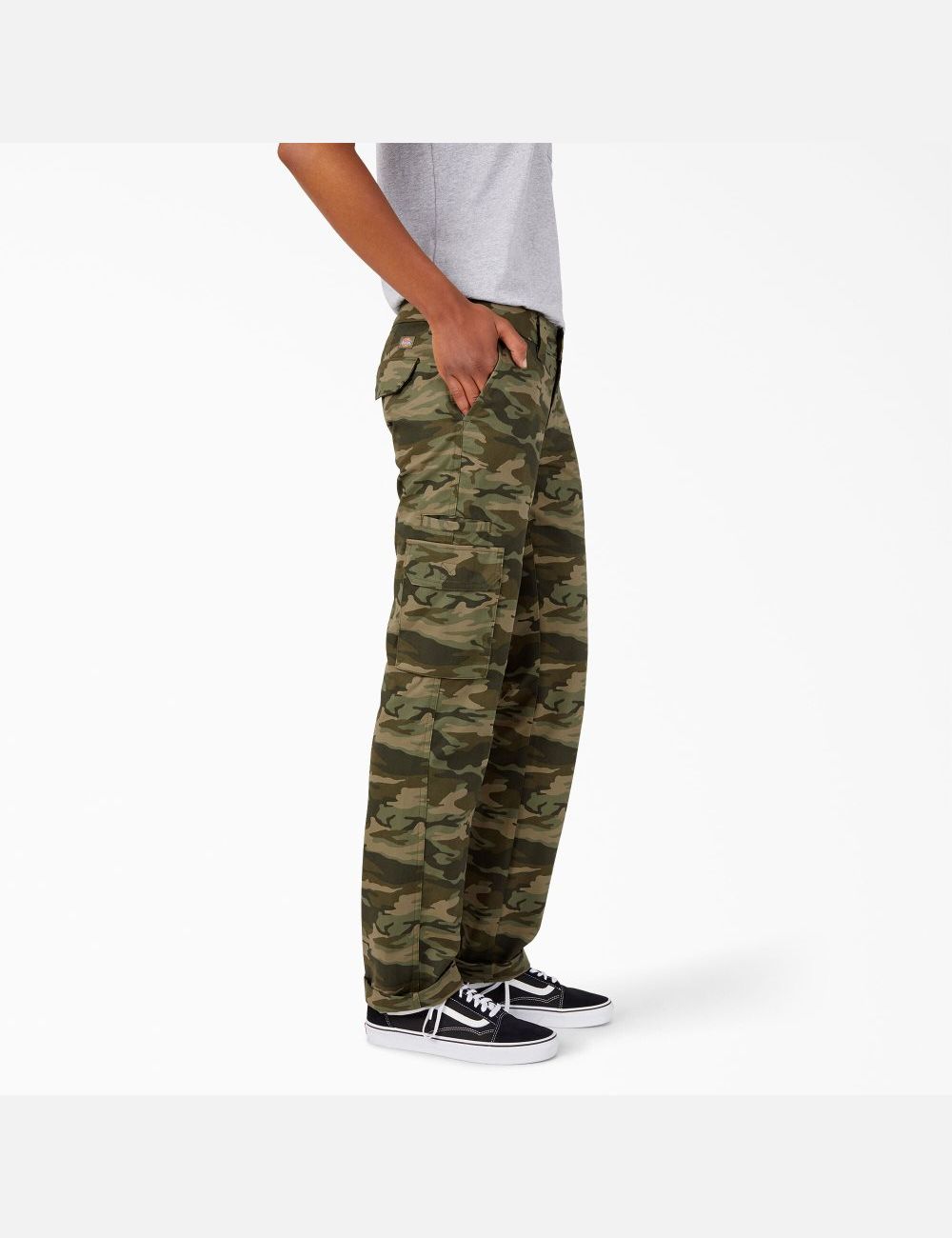 Light Sage Camo Dickies Relaxed Fit Cargo Pants | 732MKLTRH