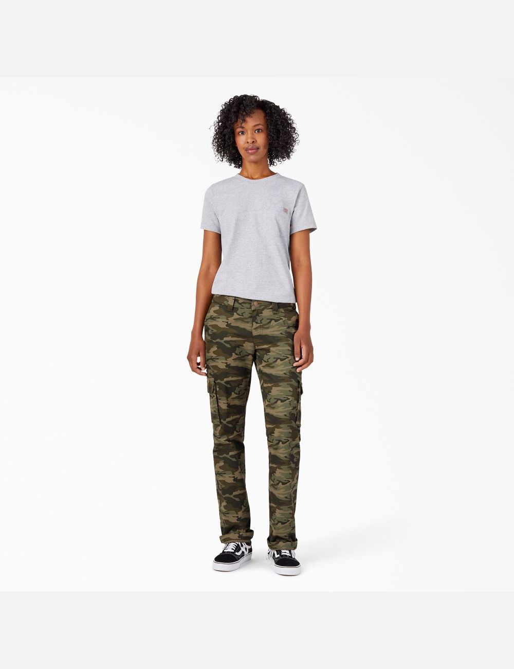 Light Sage Camo Dickies Relaxed Fit Cargo Pants | 732MKLTRH