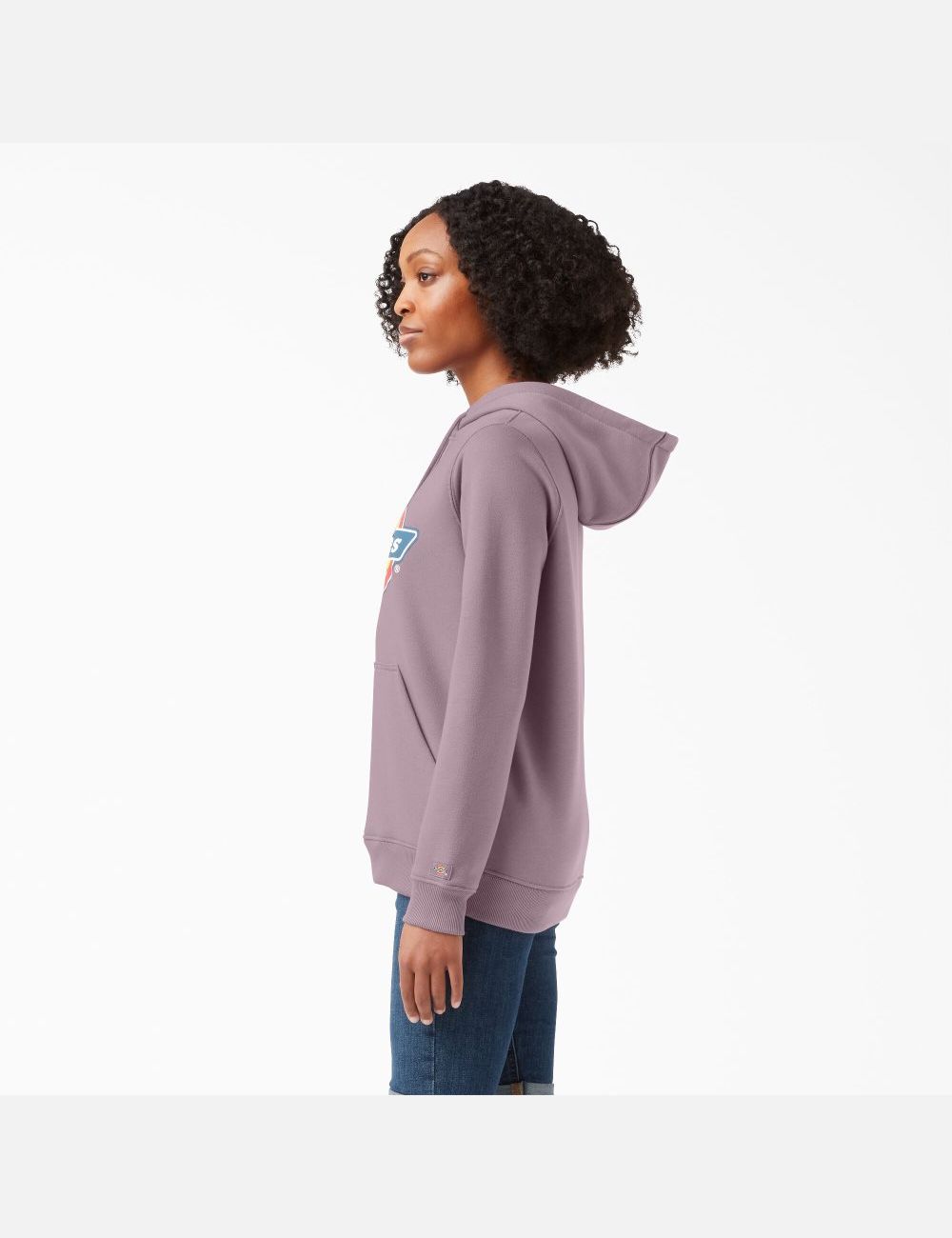 Lilac Dickies Heavyweight Logo Hoodies | 694YJDLGN