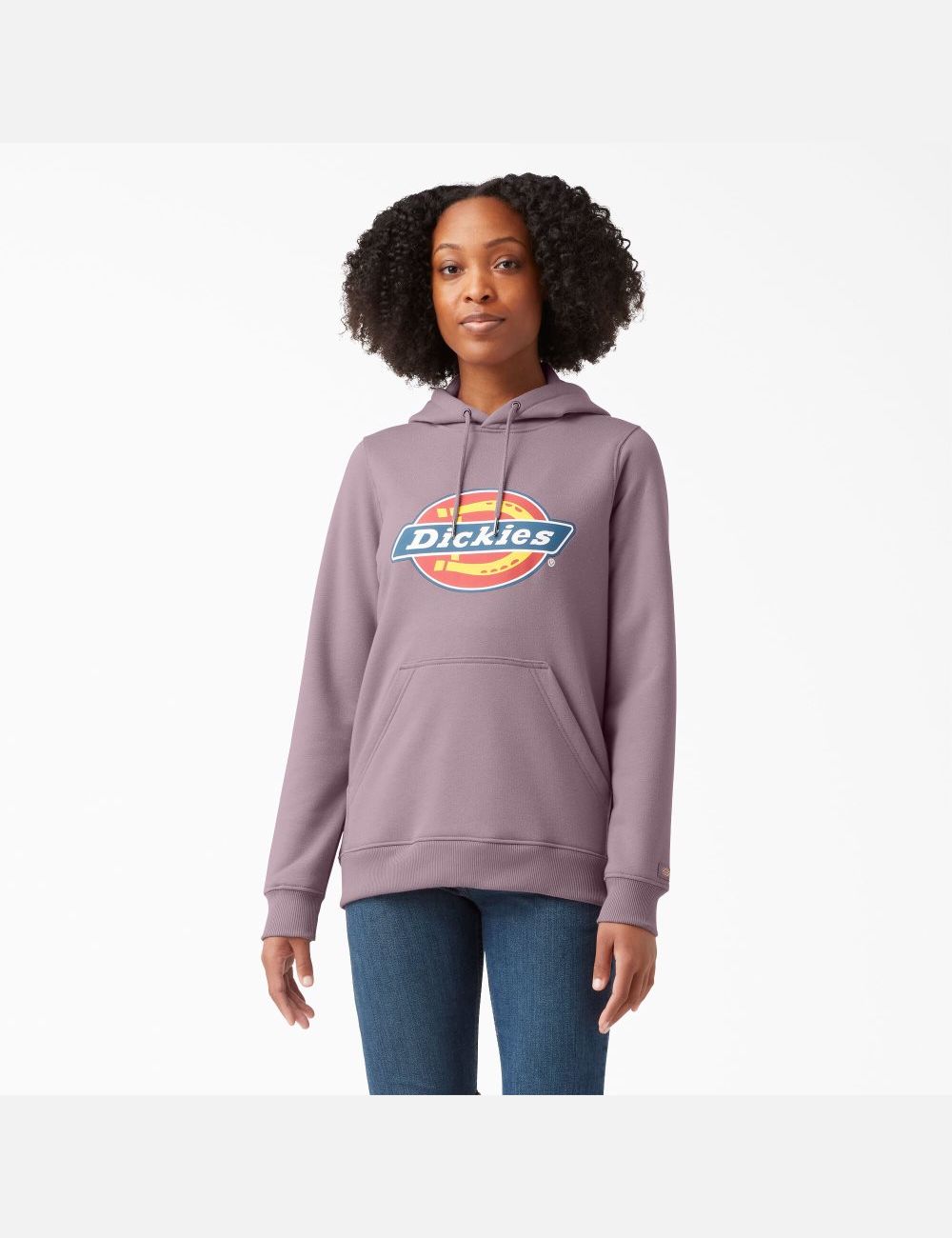 Lilac Dickies Heavyweight Logo Hoodies | 694YJDLGN