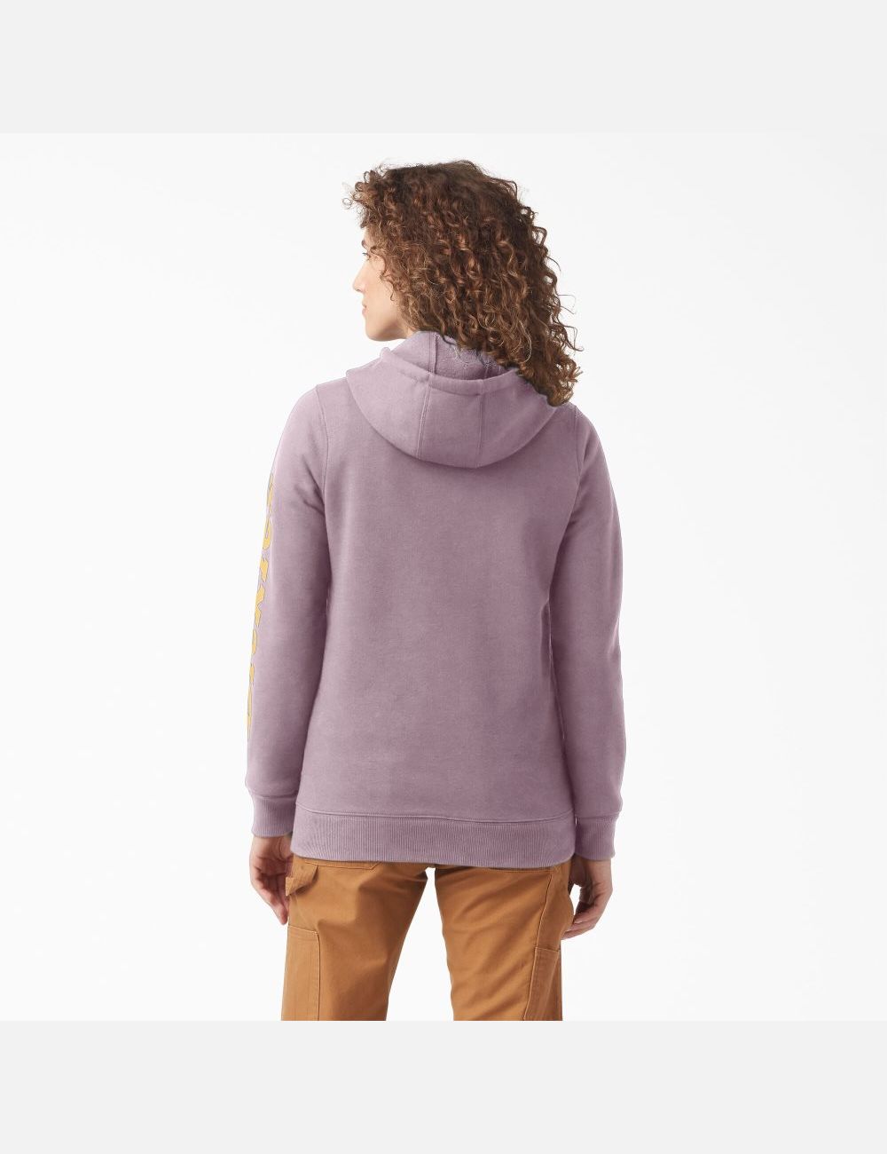 Lilac Dickies Heavyweight Logo Sleeve Hoodies | 371MQTSVO