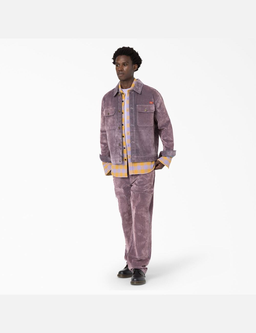 Lilac Dickies Opening Ceremony Flock Denim Utility Coats & Jackets | 195KYXFLP