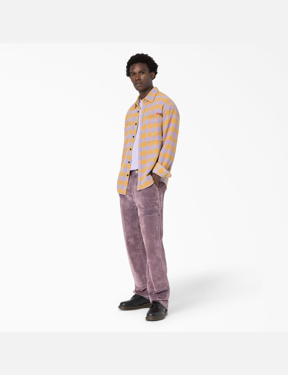 Lilac Dickies Opening Ceremony Tweed Shirt Button Up | 605NUSIHG