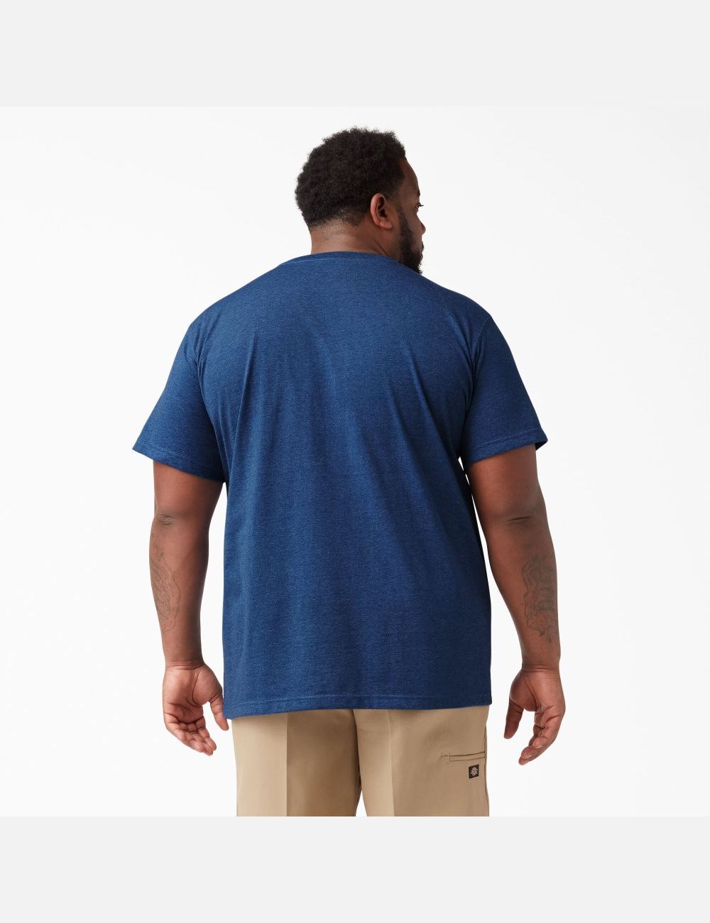 Limoges Single Dye Heather Dickies Short Sleeve Heavyweight Heathered Shirts | 513NTUQMH