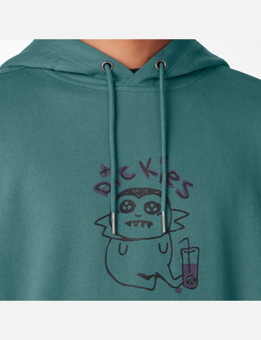 Lincoln Green Dickies Franky Villani Drunkula Graphic Hoodies | 463YHWFUD