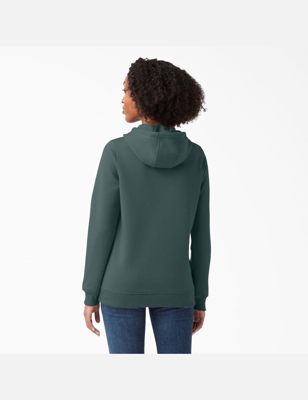 Lincoln Green Dickies Heavyweight Logo Hoodies | 673GPUARO