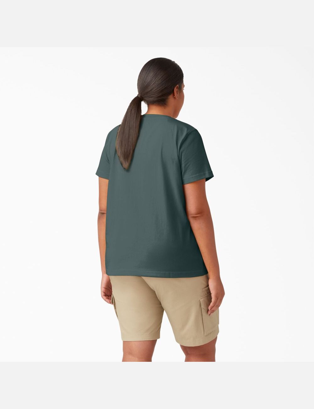 Lincoln Green Dickies Plus Heavyweight Short Sleeve T-Shirts | 706JULADH