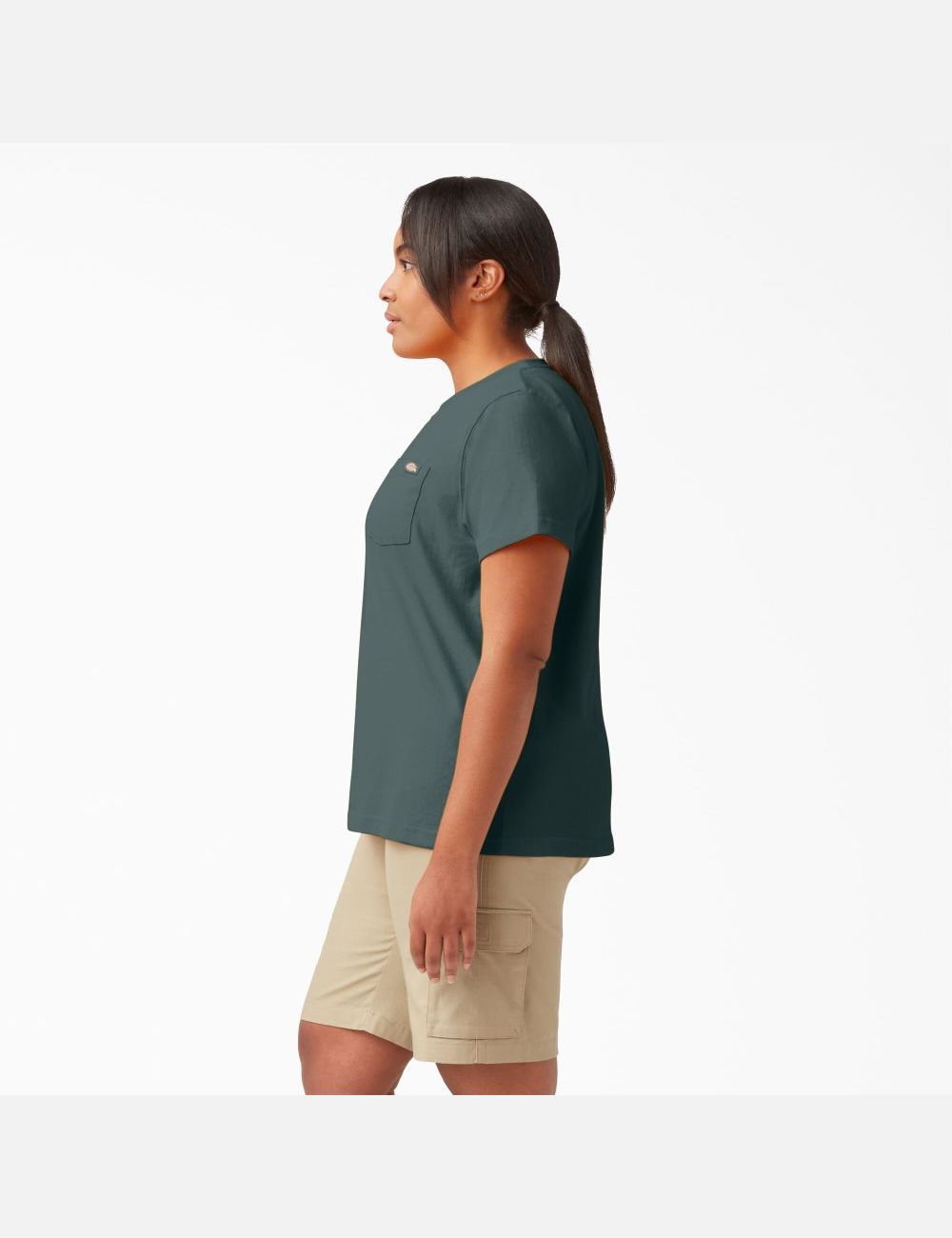 Lincoln Green Dickies Plus Heavyweight Short Sleeve T-Shirts | 706JULADH