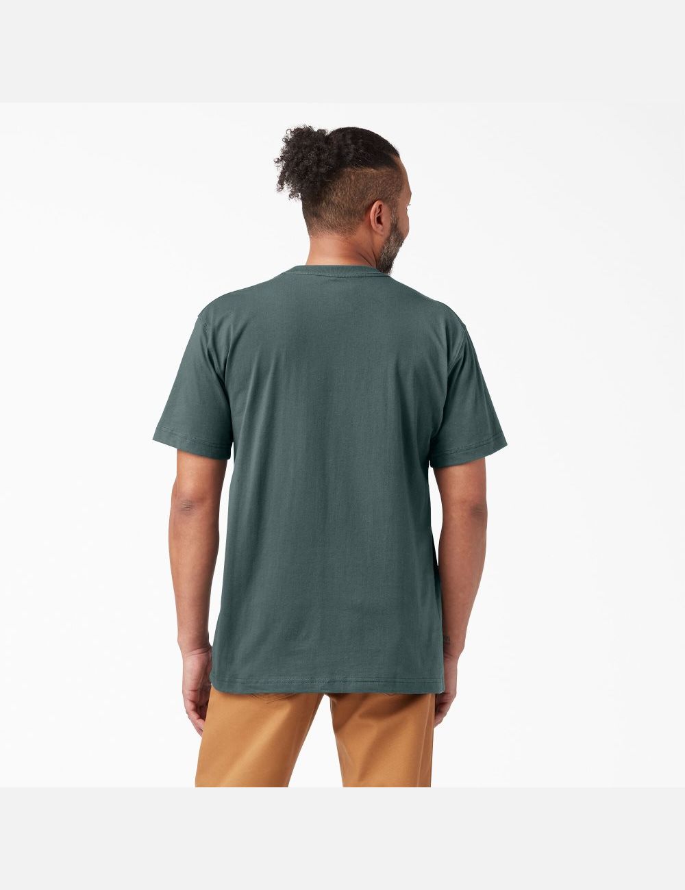 Lincoln Green Dickies Short Sleeve Heavyweight Shirts | 504OWMXRD