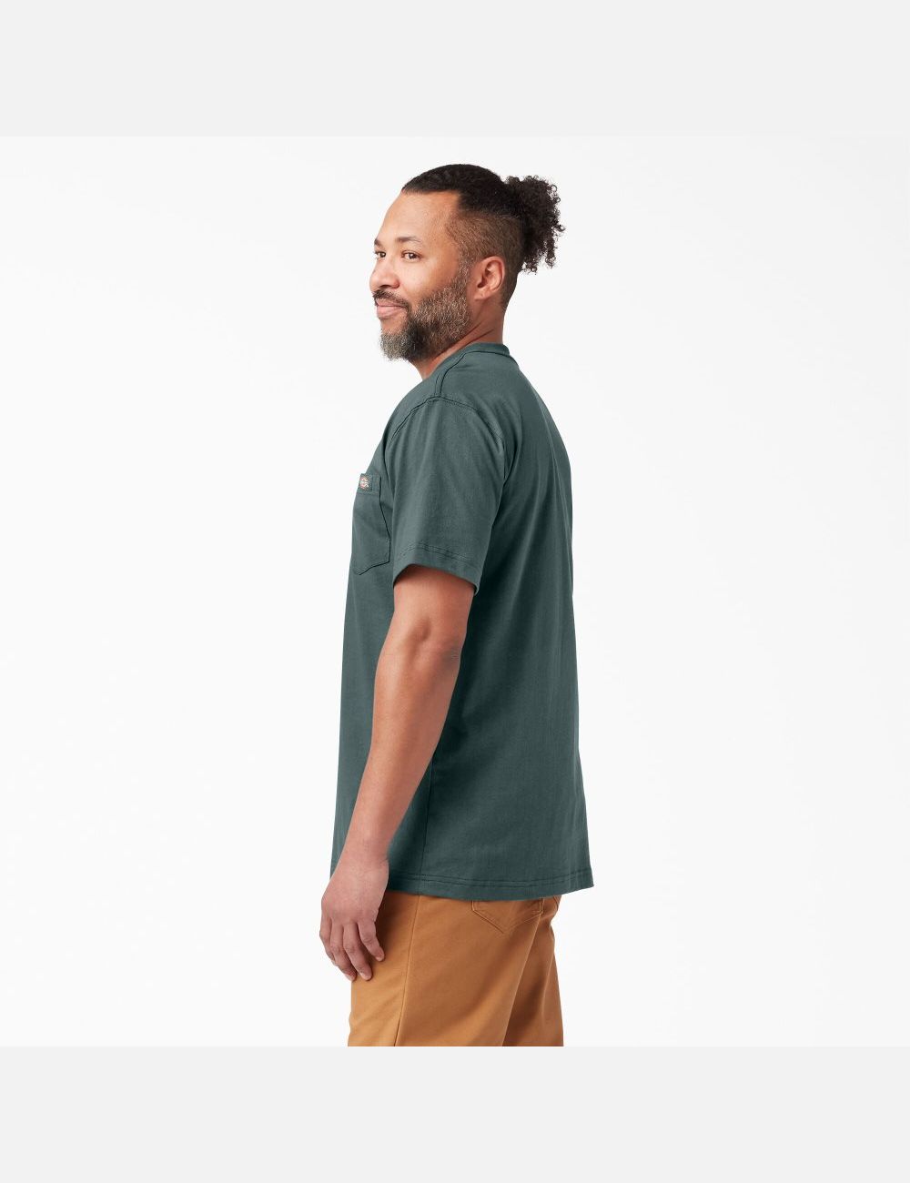 Lincoln Green Dickies Short Sleeve Heavyweight Shirts | 504OWMXRD